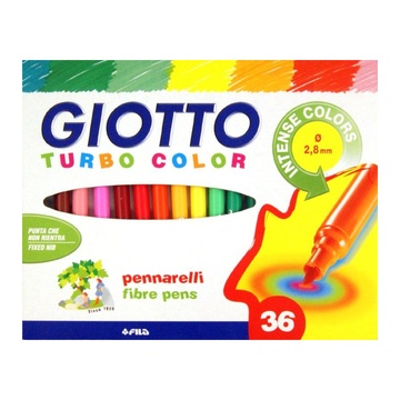 Giotto Turbo Nero, Blu, Verde, Rosa, Rosso, Viola, Giallo 36 pezzo(i)