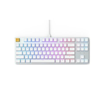 Pc gaming race gmmk tastiera usb qwerty us international argento, bianco