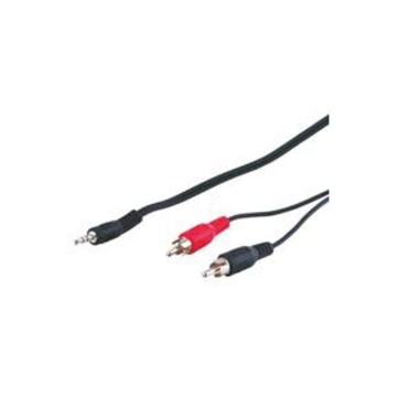 GOOBAY AVK 118-150 1.5m cavo audio 1,5 m 3.5mm 2 x RCA Nero