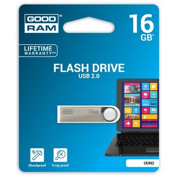 GOODRAM 16GB 2.0 USB A Nero, Argento