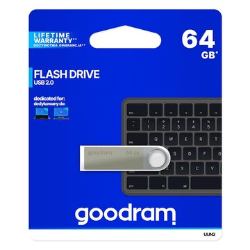 GOODRAM UUN2 2.0 64 GB USB A Argento