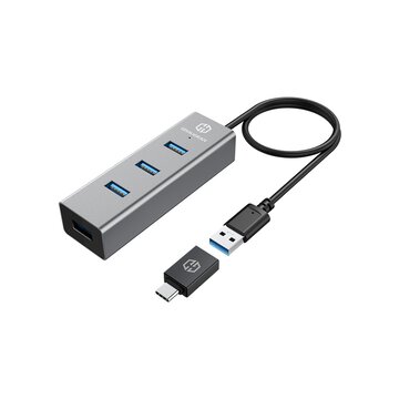 G-hub4-ac hub di interfaccia usb 3.2 gen 1 (3.1 gen 1) type-a 5000 mbit/s alluminio, nero