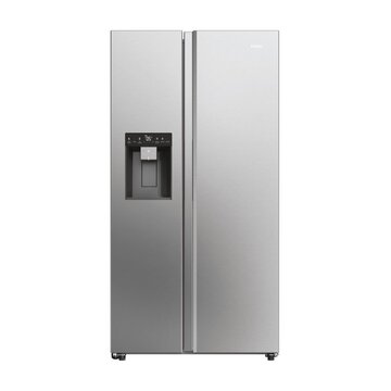 HAIER SBS 90 Serie 5 HSW59F18EIMM frigorifero side-by-side Libera installazione 601 L E Platino, Stainless steel