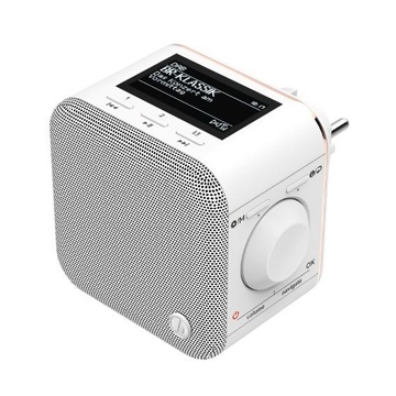 Hama DR40BT-PlugIn radio Portatile Analogico e digitale Bianco