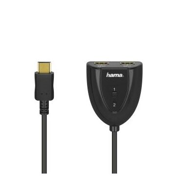 Hama Sdoppiatore Manuale HDMI M/2 HDMI F Connettori dorati compatibile HDCP