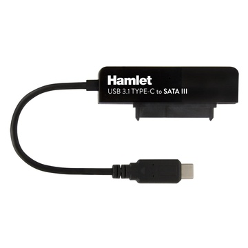 Hamlet Adattatore USB 3.1 Type-C to SATA III per collegare hard disk o unità SSD con Serial ATA