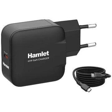 Alimentatore da parete gan compatto 1x usb-c power delivery 65w - cavo 2m