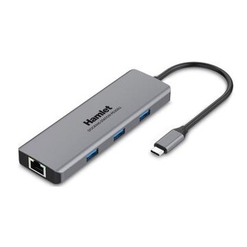 Hamlet HDKC-PD200U replicatore di porte e docking station per notebook Cablato USB 3.2 Gen 1 (3.1 Gen 1) Type-C Grigio