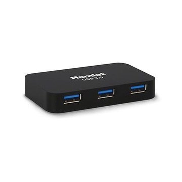 Hamlet Hub Usb 3.0 a 4 porte 5 Gbps con alimentatore