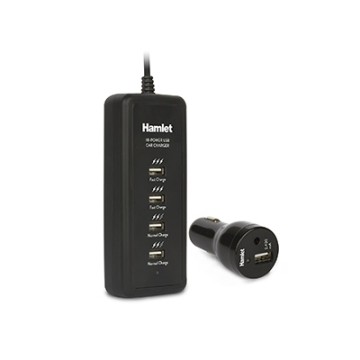 Hamlet Travel 12V Car Charger 4+1 Porte USB Alta Potenza