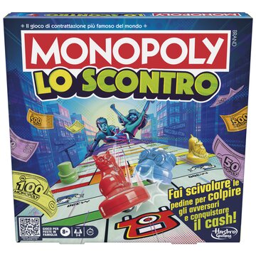 Monopoly - lo scontro, gioco da tavolo per feste in famiglia