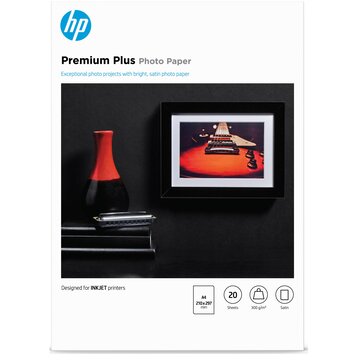 HP Premium Plus Photo Paper A 4 Semi-Gloss Bianco