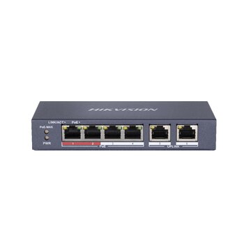 HIKVISION Digital Technology DS-3E0106P-E/M switch di rete Non gestito Fast Ethernet (10/100) Supporto Power over Ethernet (PoE) Blu