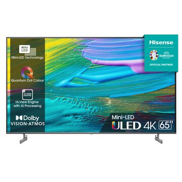 HISENSE ULED Series TV Mini-LED QLED Ultra HD 4K 65” 65U6KQ Smart TV Wifi Retroilluminazione Mini-LED Local Dimming HDR Dolby Vision Quantum Dot Colour Game Mode Plus Dolby Atmos