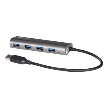 I-TEC Metal U3HUB448 Hub di interfaccia USB 3.2 Gen 1 Type-A 5000 Mbit/s Grigio