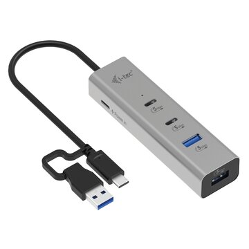 Metal universal charging hub 2xusb-c + 2x usb-a port + power delivery 85w