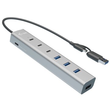 Usb-c/usb-a charging metal hub 7 port (3x usb-c, 4x usb-a)