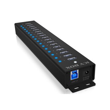 Box ib-hub1717-u3 usb 3.2 gen 1 (3.1 gen 1) type-a 5000 mbit/s nero