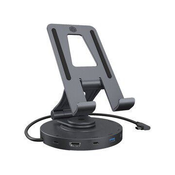 Box ib-th100-dk docking station per dispositivo mobile tablet/smartphone antracite, nero