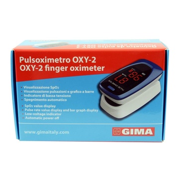 iHealth GIMA OXY-2 pulsossimetro Blu, Bianco
