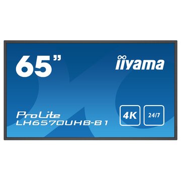 IIyama LH6570UHB-B1 visualizzatore di messaggi Pannello piatto per segnaletica digitale 163,8 cm (64.5