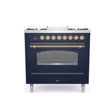 Ilve P09FNE3/MBG cucina Cucina freestanding Elettrico Gas Blu A+