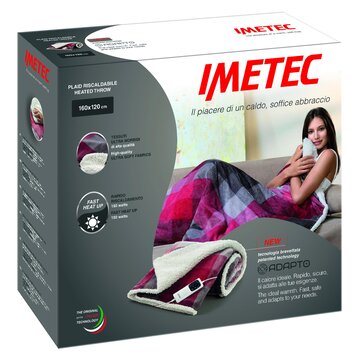 Imetec 16715 Coperta elettrica 150 W Multicolore Velluto