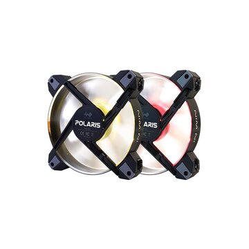 Polaris rgb aluminium 12 cm nero, bianco - kit 2 pz