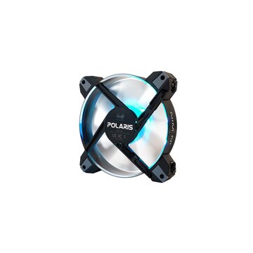 Polaris rgb aluminium 12 cm nero, bianco