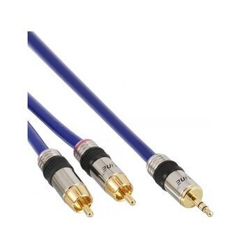 InLine 4043718032006 cavo audio 2 m 2 x RCA 3.5mm Blu