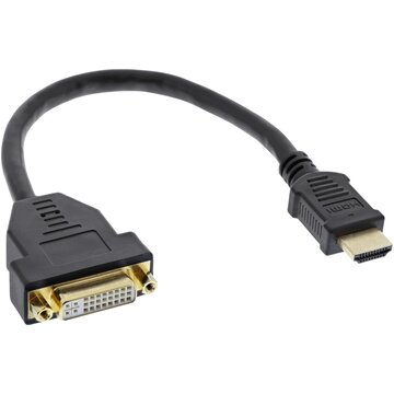 Cavo adattatore hdmi m a dvi 24+5 f, 0,2 m