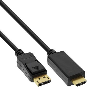 Cavo displayport m a hdmi m, 3m, con audio, 4k/60hz, dp1.2, nero