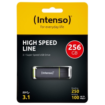 Intenso High Speed Line USB 256 GB USB A 3.2 Gen 1 Nero, Giallo