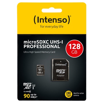 Intenso MicroSDXC 128GB Class 10 UHS-I Professional - Extended Capacity SD (MicroSDHC) Classe 10