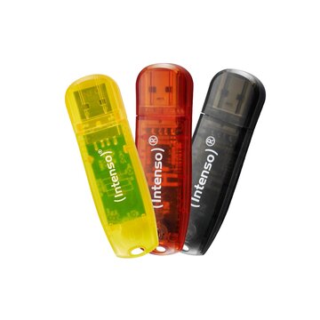 Intenso Rainbow 3x32GB Yellow/Red/Black USB USB tipo A 2.0 Trasparente