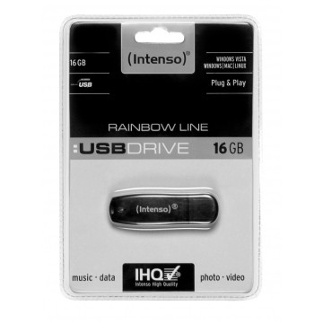 Intenso USB Drive 2.0 16GB Rainbow Line, Black
