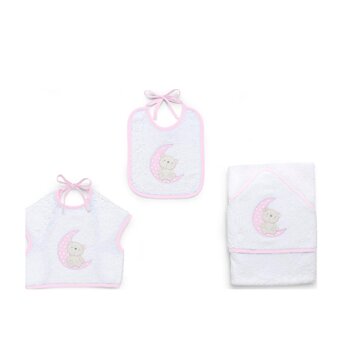 Set bavaglini 3 pz moon rosa