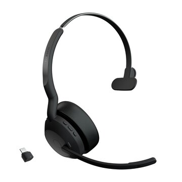 JABRA Evolve2 55 Auricolare Wireless A Padiglione Ufficio Bluetooth Nero