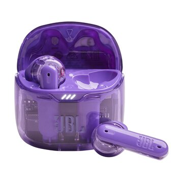 JBL Tune Flex Ghost Edition Auricolare True Wireless Stereo (TWS) In-ear Musica e Chiamate Bluetooth Viola, Translucent