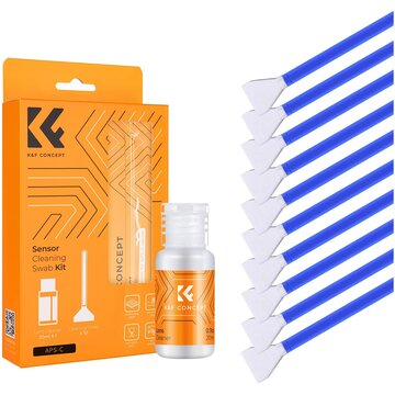 K&F Concept Kit di Pulizia del Sensore Full Frame con 10 Swab + 20ML di Liquido