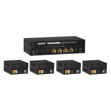 Kanex Pro SP-HDPOC1X4 Moltiplicatore AV Trasmettitore e ricevitore AV Nero
