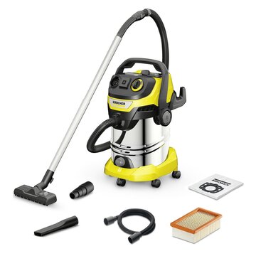 Karcher WD 6 P S V-30/6/22/T 30 L 1300 W Nero, Acciaio inossidabile, Giallo