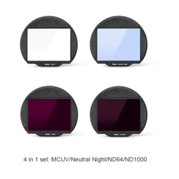 Kase Set Filtri Clip 4-in-1 MCUV/Neutral N/ND64/ND1000 per Fuji GFX50 – GFX100