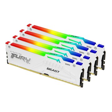 Fury 128 gb 5600 mt/s ddr5 cl40 dimm (kit da 4 moduli) beast white rgb xmp