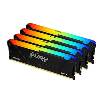 Fury 128gb 3600mt/s ddr4 cl18 dimm (kit da 4) beast rgb