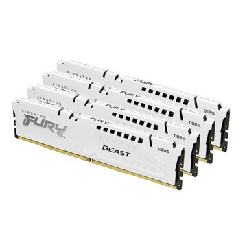 Kingston FURY 128GB 5200 MT/s DDR5 CL40 DIMM (Kit da 4) Beast White XMP