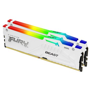 Kingston FURY 64 GB 6000 MT/s DDR5 CL40 DIMM (Kit da 2 moduli) Beast White RGB XMP