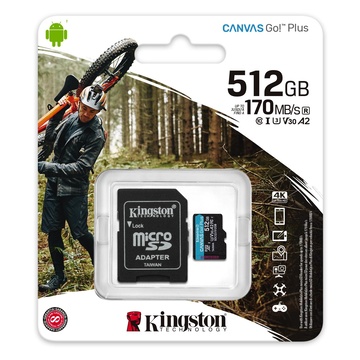 Kingston Technology Canvas Go! Plus 512 GB MicroSD Classe 10 UHS-I