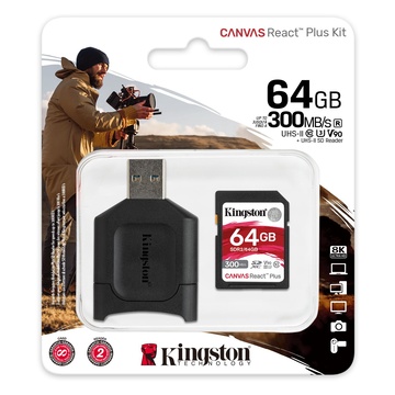 Kingston Technology Canvas React Plus 64 GB SD Classe 10 UHS-II