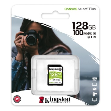 Kingston Technology Canvas Select Plus 128 GB SDXC Classe 10 UHS-I